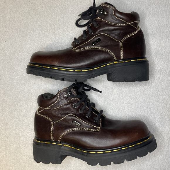 Vtg Dr. Martens 9271 Made in England Brown Leather Boots MIE UK 7 Near MINT main image 4